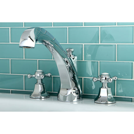 Metropolitan KS4321BX Two-Handle 3-Hole Deck Mount Roman Tub Faucet, Polished Chrome