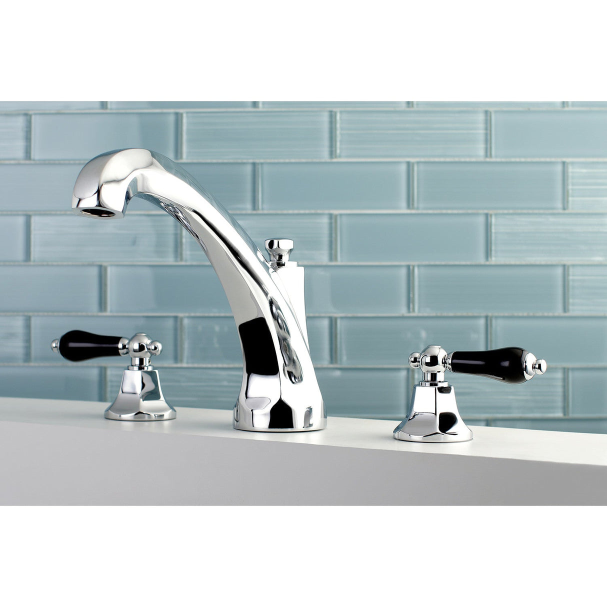 Duchess KS4321PKL Two-Handle 3-Hole Deck Mount Roman Tub Faucet, Polished Chrome