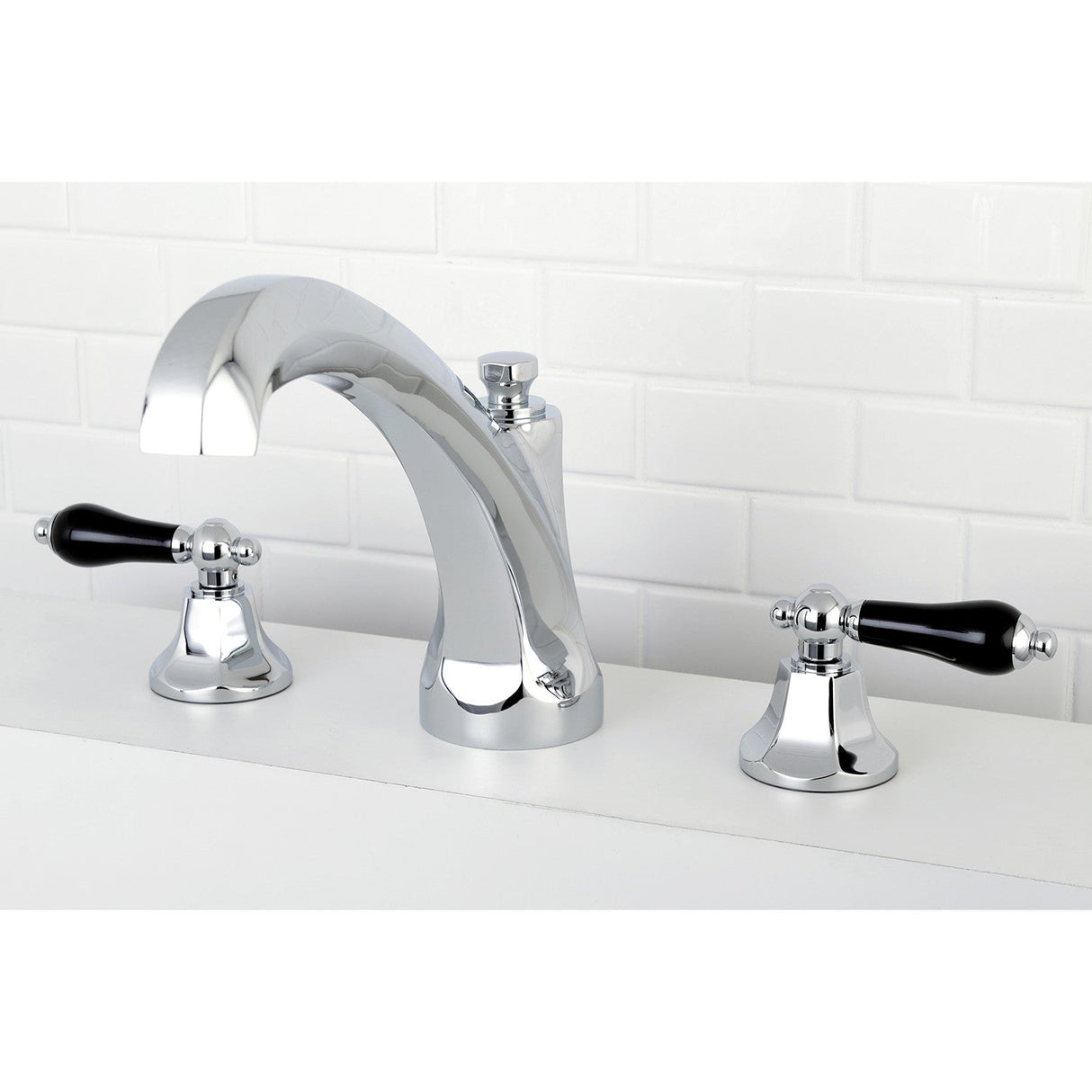 Duchess KS4321PKL Two-Handle 3-Hole Deck Mount Roman Tub Faucet, Polished Chrome