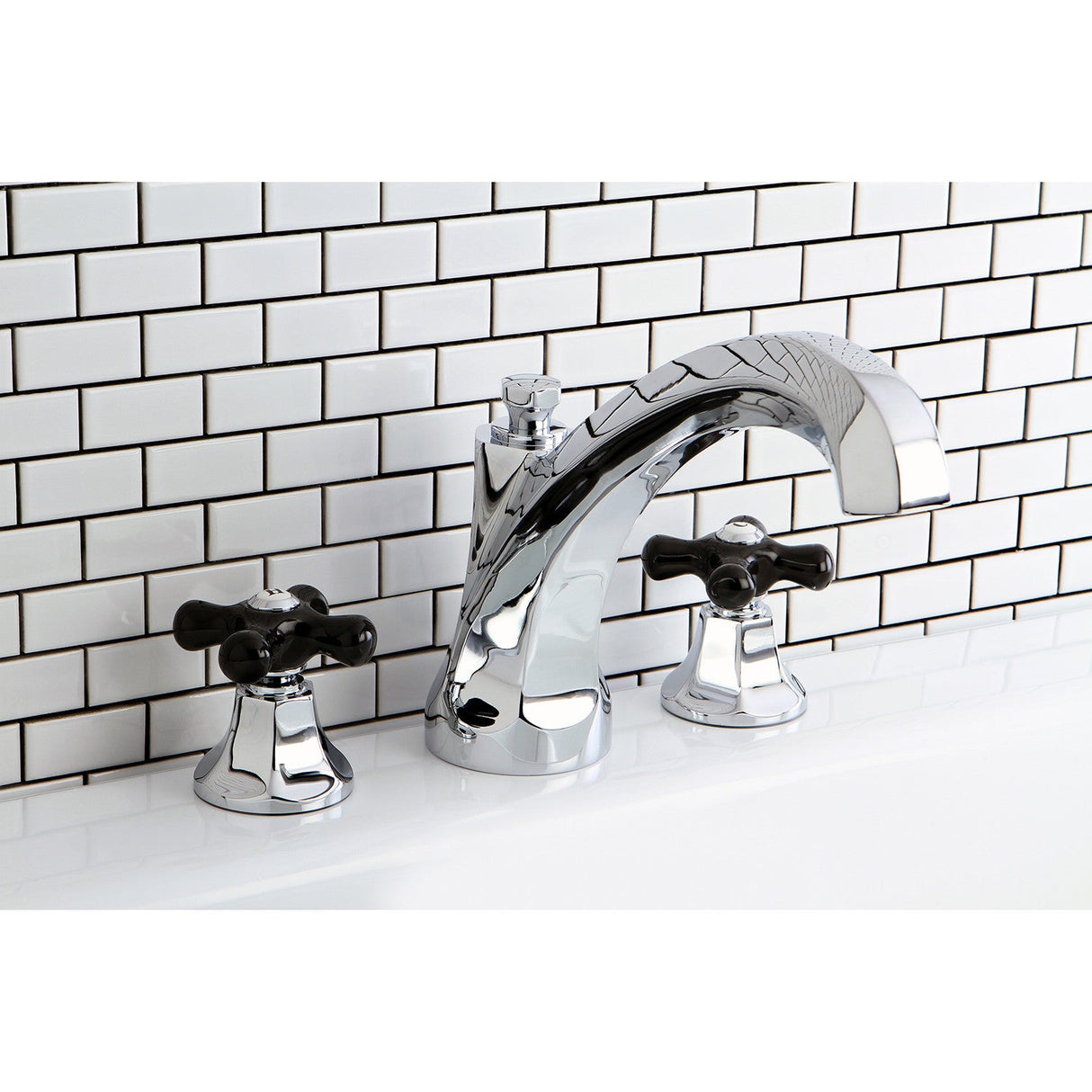 Duchess KS4321PKX Two-Handle 3-Hole Deck Mount Roman Tub Faucet, Polished Chrome