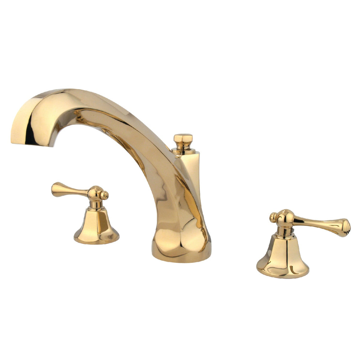 Vintage KS4322BL Two-Handle 3-Hole Deck Mount Roman Tub Faucet, Polished Brass