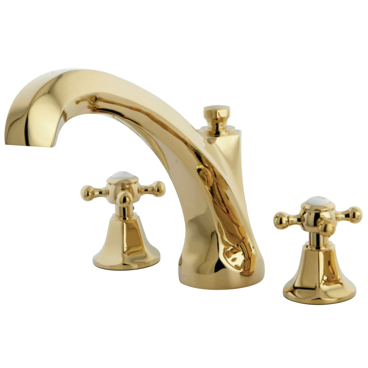 Metropolitan KS4322BX Two-Handle 3-Hole Deck Mount Roman Tub Faucet, Polished Brass