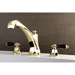 Duchess KS4322PKL Two-Handle 3-Hole Deck Mount Roman Tub Faucet, Polished Brass