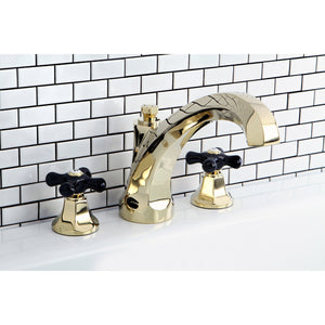 Duchess KS4322PKX Two-Handle 3-Hole Deck Mount Roman Tub Faucet, Polished Brass