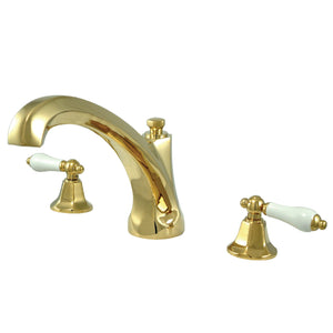 Metropolitan KS4322PL Two-Handle 3-Hole Deck Mount Roman Tub Faucet, Polished Brass