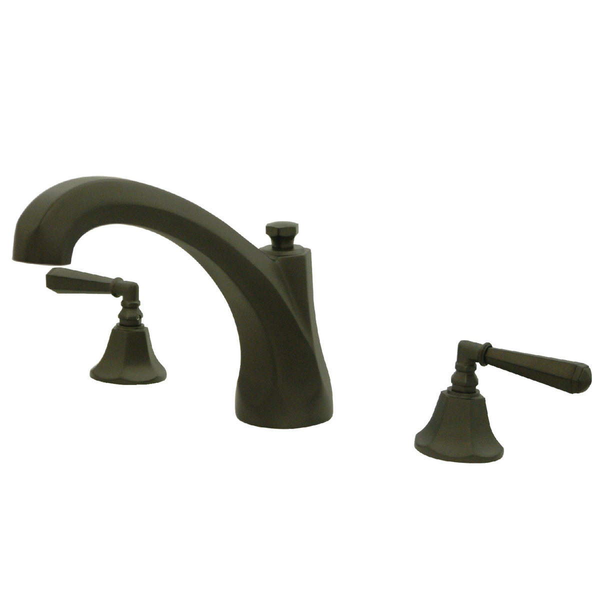 Roman KS4325HL Two-Handle 3-Hole Deck Mount Roman Tub Faucet, Oil Rubbed Bronze