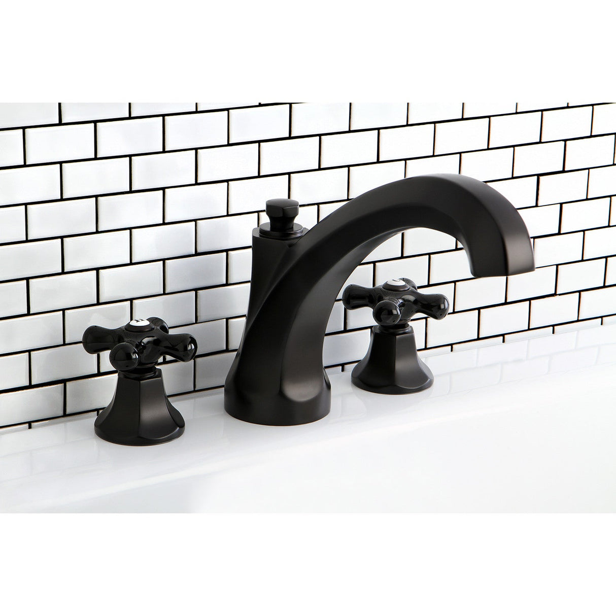 Duchess KS4325PKX Two-Handle 3-Hole Deck Mount Roman Tub Faucet, Oil Rubbed Bronze