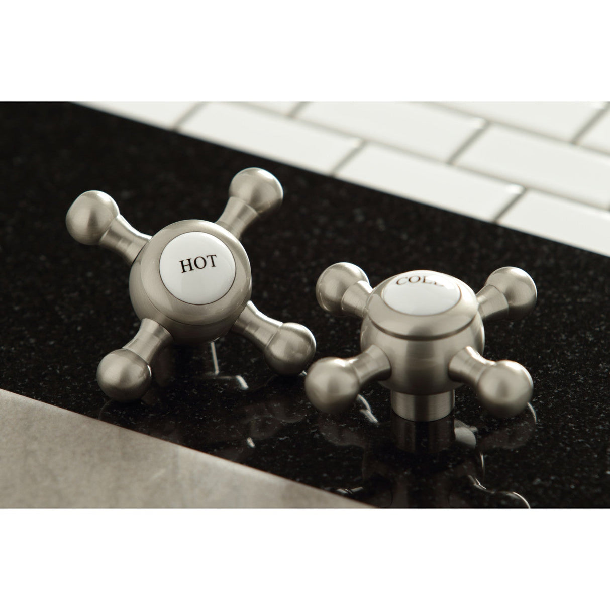 Metropolitan KS43285BX Three-Handle 5-Hole Deck Mount Roman Tub Faucet with Hand Shower, Brushed Nickel