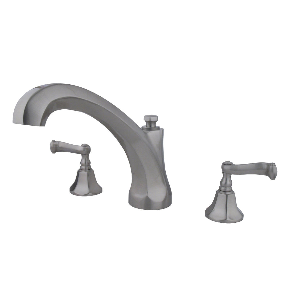 KS4328FL Two-Handle 3-Hole Deck Mount Roman Tub Faucet, Brushed Nickel