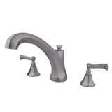 KS4328FL Two-Handle 3-Hole Deck Mount Roman Tub Faucet, Brushed Nickel