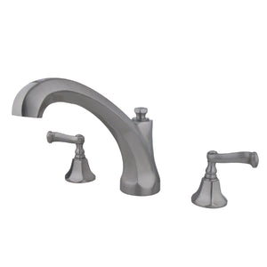 KS4328FL Two-Handle 3-Hole Deck Mount Roman Tub Faucet, Brushed Nickel