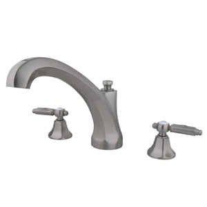 Georgian KS4328GL Two-Handle 3-Hole Deck Mount Roman Tub Faucet, Brushed Nickel