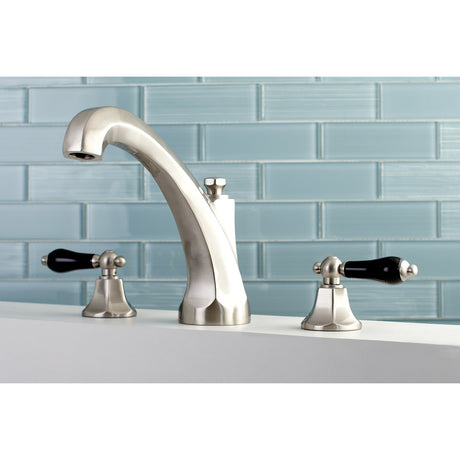 Duchess KS4328PKL Two-Handle 3-Hole Deck Mount Roman Tub Faucet, Brushed Nickel