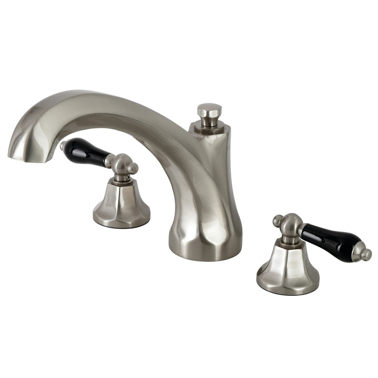 Duchess KS4328PKL Two-Handle 3-Hole Deck Mount Roman Tub Faucet, Brushed Nickel