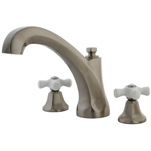 Metropolitan KS4328PX Two-Handle 3-Hole Deck Mount Roman Tub Faucet, Brushed Nickel