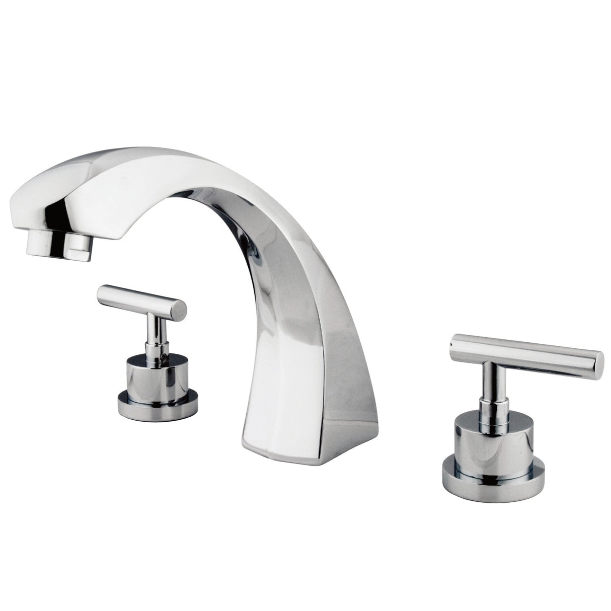 Manhattan KS4361CML Two-Handle 3-Hole Deck Mount Roman Tub Faucet, Polished Chrome
