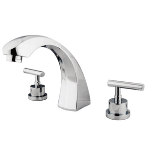 Manhattan KS4361CML Two-Handle 3-Hole Deck Mount Roman Tub Faucet, Polished Chrome