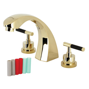 Kaiser KS4362CKL Two-Handle 3-Hole Deck Mount Roman Tub Faucet, Polished Brass