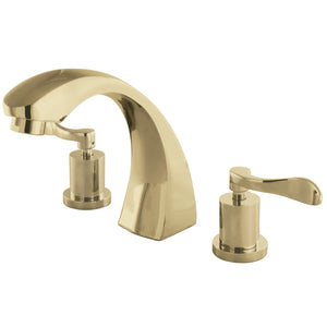 Vintage KS4362DFL Two-Handle 3-Hole Deck Mount Roman Tub Faucet, Polished Brass