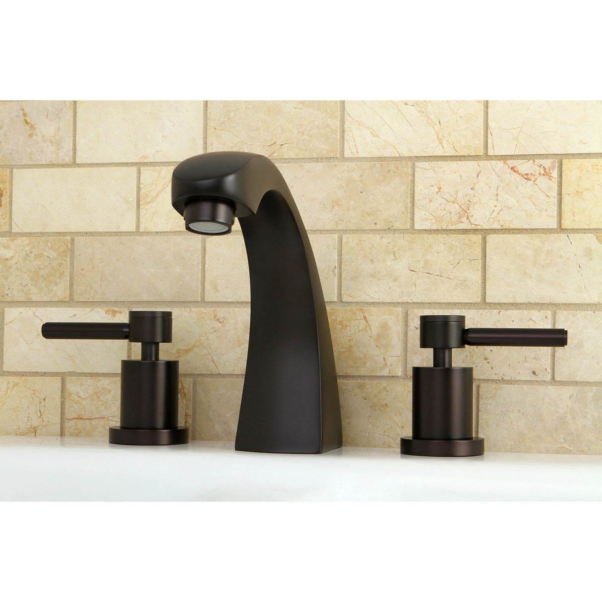 Concord KS4365DL Two-Handle 3-Hole Deck Mount Roman Tub Faucet, Oil Rubbed Bronze