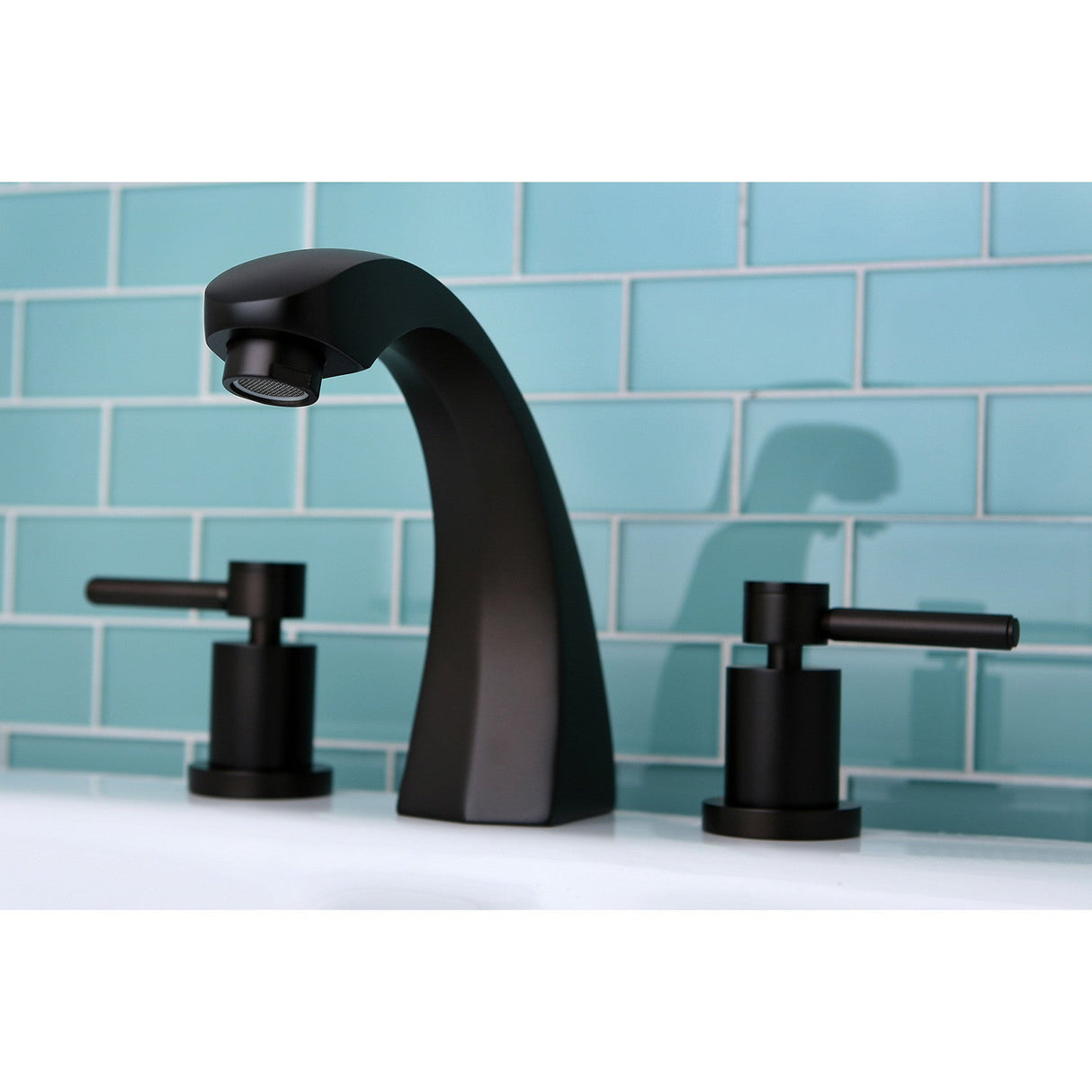 Concord KS4365DL Two-Handle 3-Hole Deck Mount Roman Tub Faucet, Oil Rubbed Bronze