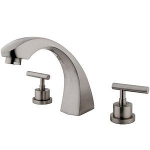 Manhattan KS4368CML Two-Handle 3-Hole Deck Mount Roman Tub Faucet, Brushed Nickel