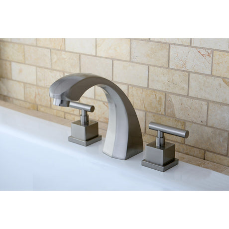 Concord KS4368CQL Two-Handle 3-Hole Deck Mount Roman Tub Faucet, Brushed Nickel