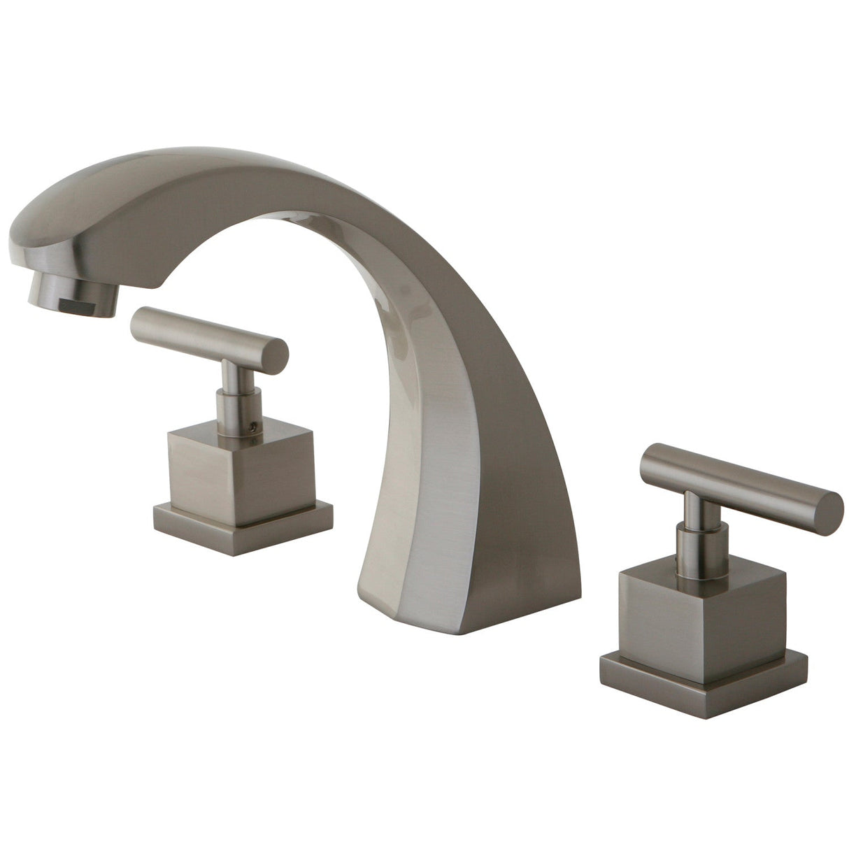 Concord KS4368CQL Two-Handle 3-Hole Deck Mount Roman Tub Faucet, Brushed Nickel