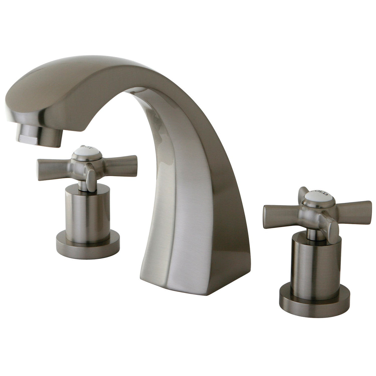 Millennium KS4368ZX Two-Handle 3-Hole Deck Mount Roman Tub Faucet, Brushed Nickel