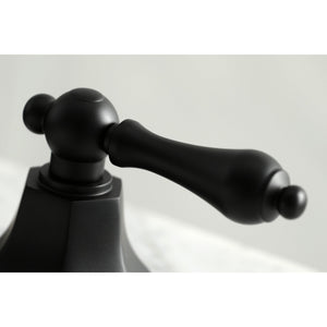 Metropolitan KS4460AL Two-Handle 3-Hole Deck Mount Widespread Bathroom Faucet with Brass Pop-Up, Matte Black