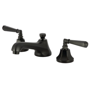 Metropolitan KS4460HL Two-Handle 3-Hole Deck Mount Widespread Bathroom Faucet with Brass Pop-Up, Matte Black
