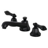 Duchess KS4460PKL Two-Handle 3-Hole Deck Mount Widespread Bathroom Faucet with Brass Pop-Up, Matte Black