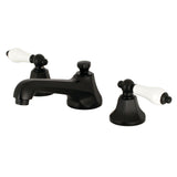 Metropolitan KS4460PL Two-Handle 3-Hole Deck Mount Widespread Bathroom Faucet with Brass Pop-Up, Matte Black