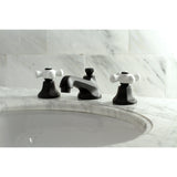 Metropolitan KS4460PX Two-Handle 3-Hole Deck Mount Widespread Bathroom Faucet with Brass Pop-Up, Matte Black