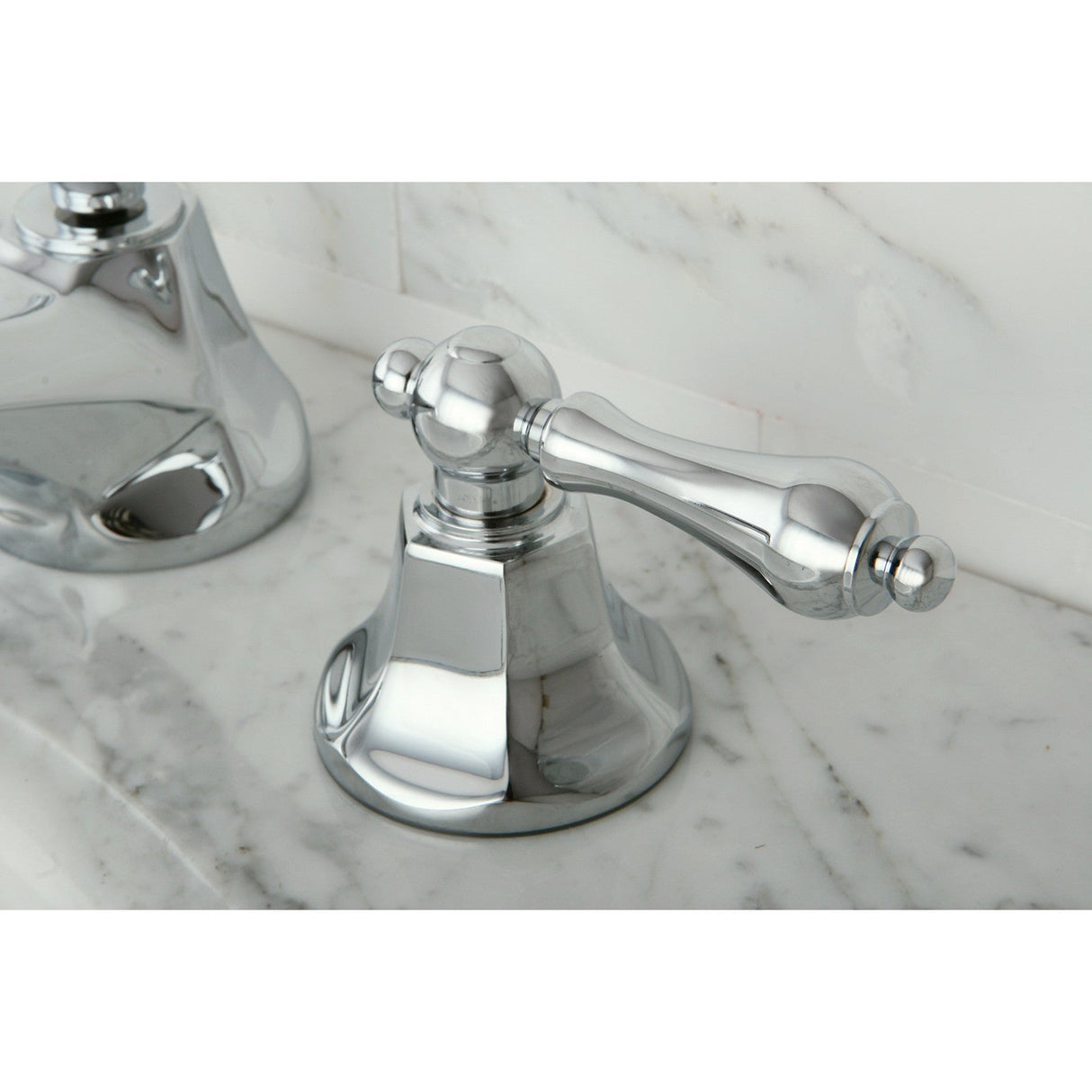 Metropolitan KS4461AL Two-Handle 3-Hole Deck Mount Widespread Bathroom Faucet with Brass Pop-Up, Polished Chrome