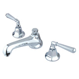 Metropolitan KS4461HL Two-Handle 3-Hole Deck Mount Widespread Bathroom Faucet with Brass Pop-Up, Polished Chrome