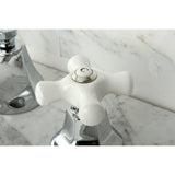 Metropolitan KS4461PX Two-Handle 3-Hole Deck Mount Widespread Bathroom Faucet with Brass Pop-Up, Polished Chrome