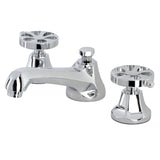 Belknap KS4461RX Two-Handle 3-Hole Deck Mount Widespread Bathroom Faucet with Brass Pop-Up, Polished Chrome