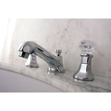 Celebrity KS4461WCL Two-Handle 3-Hole Deck Mount Widespread Bathroom Faucet with Brass Pop-Up, Polished Chrome