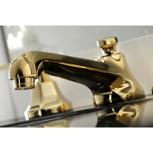 Whitaker KS4462KL Two-Handle 3-Hole Deck Mount Widespread Bathroom Faucet with Brass Pop-Up, Polished Brass
