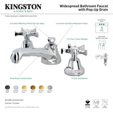 Hamilton KS4462NX Two-Handle 3-Hole Deck Mount Widespread Bathroom Faucet with Brass Pop-Up, Polished Brass