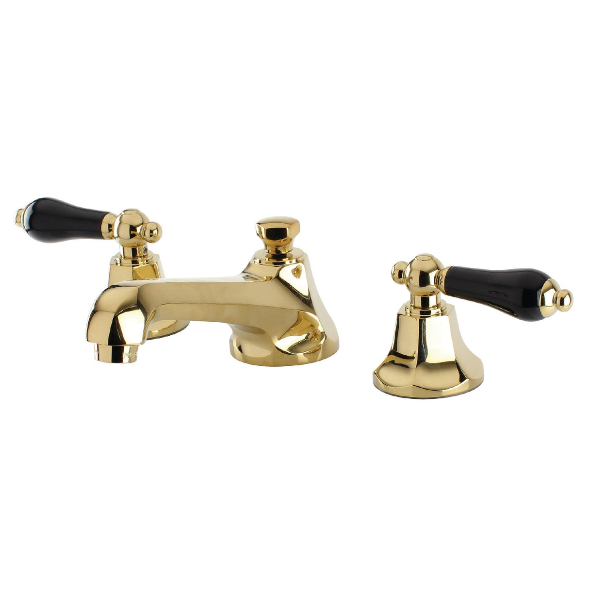 Duchess KS4462PKL Two-Handle 3-Hole Deck Mount Widespread Bathroom Faucet with Brass Pop-Up, Polished Brass