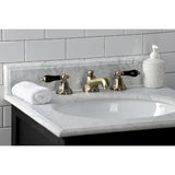 Duchess KS4463PKL Two-Handle 3-Hole Deck Mount Widespread Bathroom Faucet with Brass Pop-Up, Antique Brass