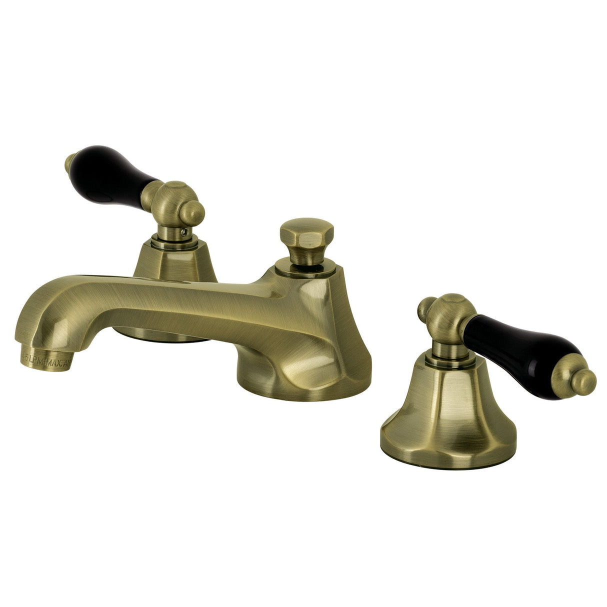 Duchess KS4463PKL Two-Handle 3-Hole Deck Mount Widespread Bathroom Faucet with Brass Pop-Up, Antique Brass