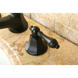 Metropolitan KS4465AL Two-Handle 3-Hole Deck Mount Widespread Bathroom Faucet with Brass Pop-Up, Oil Rubbed Bronze