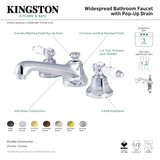 Bel-Air KS4465BPL Two-Handle 3-Hole Deck Mount Widespread Bathroom Faucet with Brass Pop-Up, Oil Rubbed Bronze