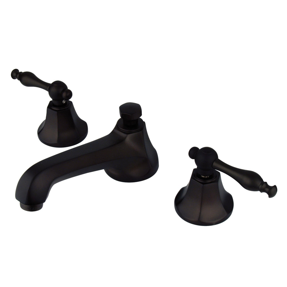 Naples KS4465NL Two-Handle 3-Hole Deck Mount Widespread Bathroom Faucet with Brass Pop-Up, Oil Rubbed Bronze