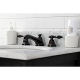 Tudor KS4465TAL Two-Handle 3-Hole Deck Mount Widespread Bathroom Faucet with Brass Pop-Up, Oil Rubbed Bronze