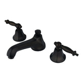 Metropolitan KS4465TL Two-Handle 3-Hole Deck Mount Widespread Bathroom Faucet with Brass Pop-Up, Oil Rubbed Bronze