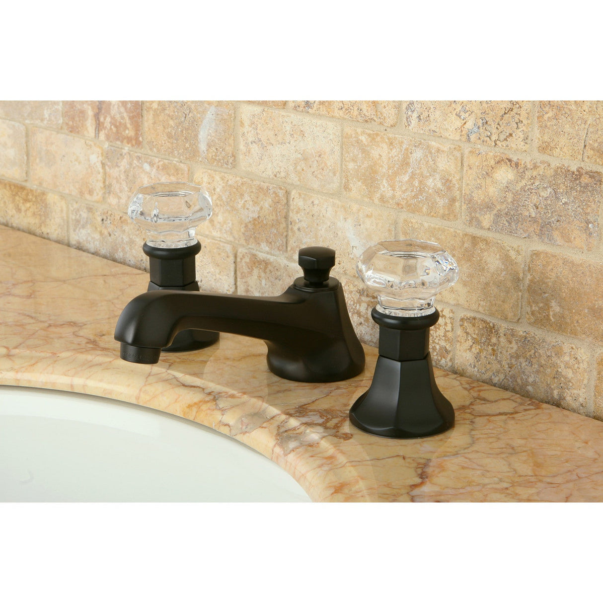 Celebrity KS4465WCL Two-Handle 3-Hole Deck Mount Widespread Bathroom Faucet with Brass Pop-Up, Oil Rubbed Bronze